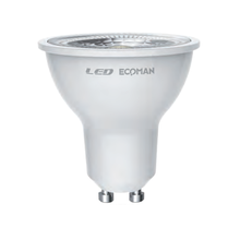 lampadina led dicroica gu10 7w luce calda 3000k ecoman dimmerabile