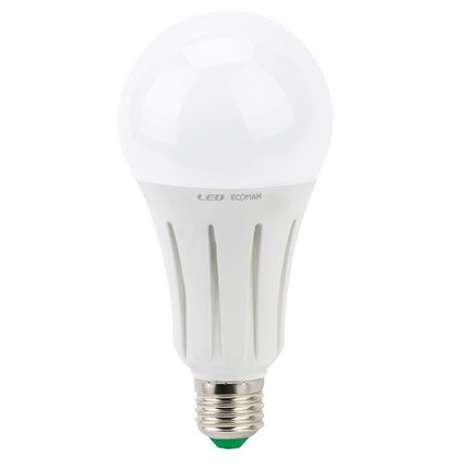 lampadina led goccia e27 24w luce fredda 6000k ecoman per uso professionale