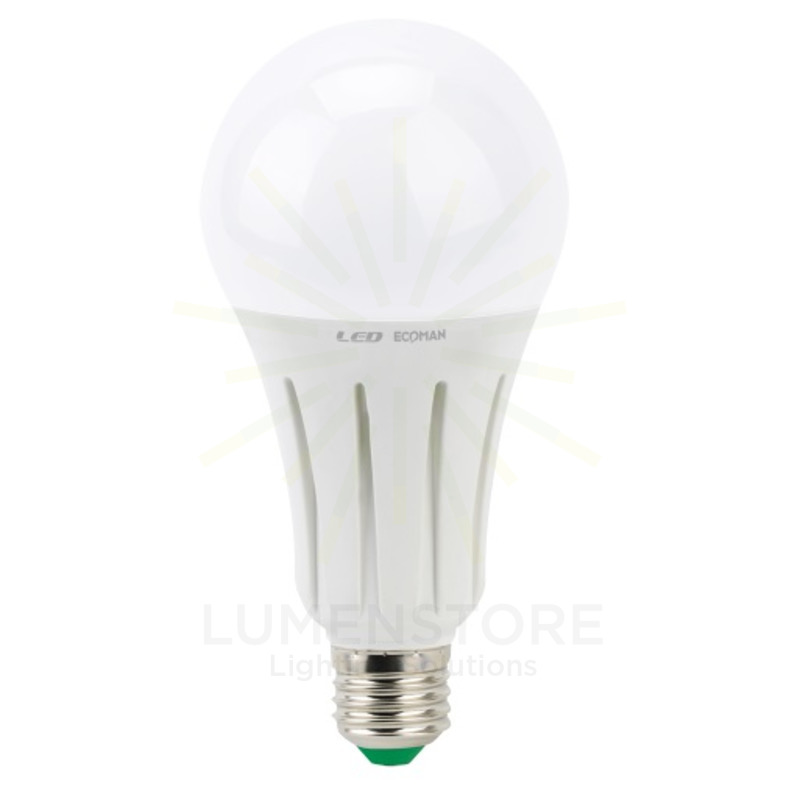 lampadina led goccia e27 24w luce fredda 6000k ecoman per uso professionale