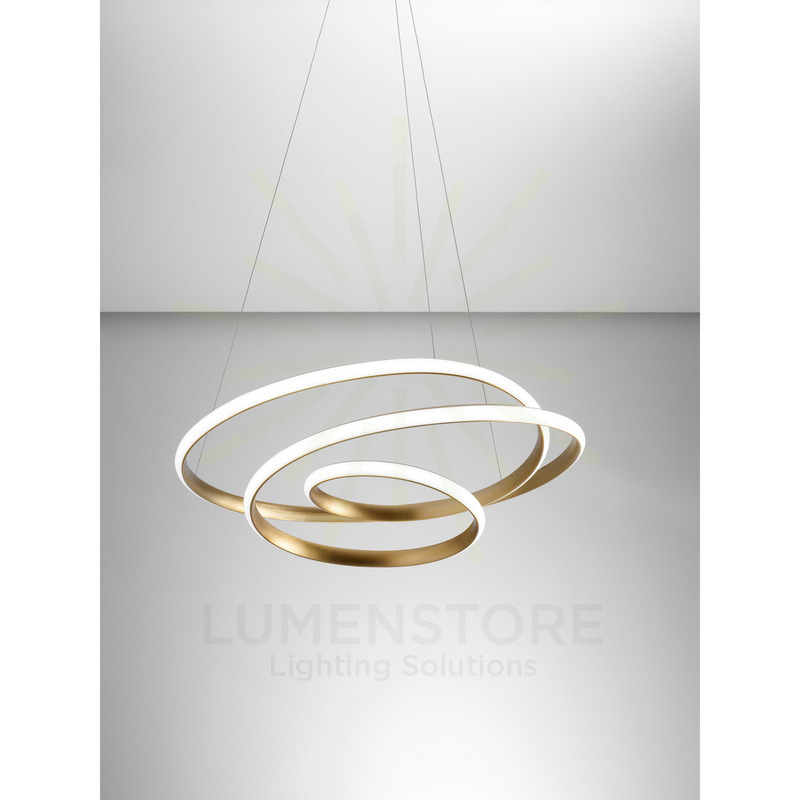 lampadario diva 47w luce calda 3000k gealuce grande oro