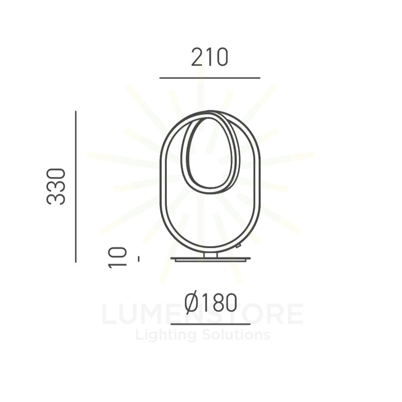 lampada da tavolo diva 17w luce calda 3000k gealuce oro