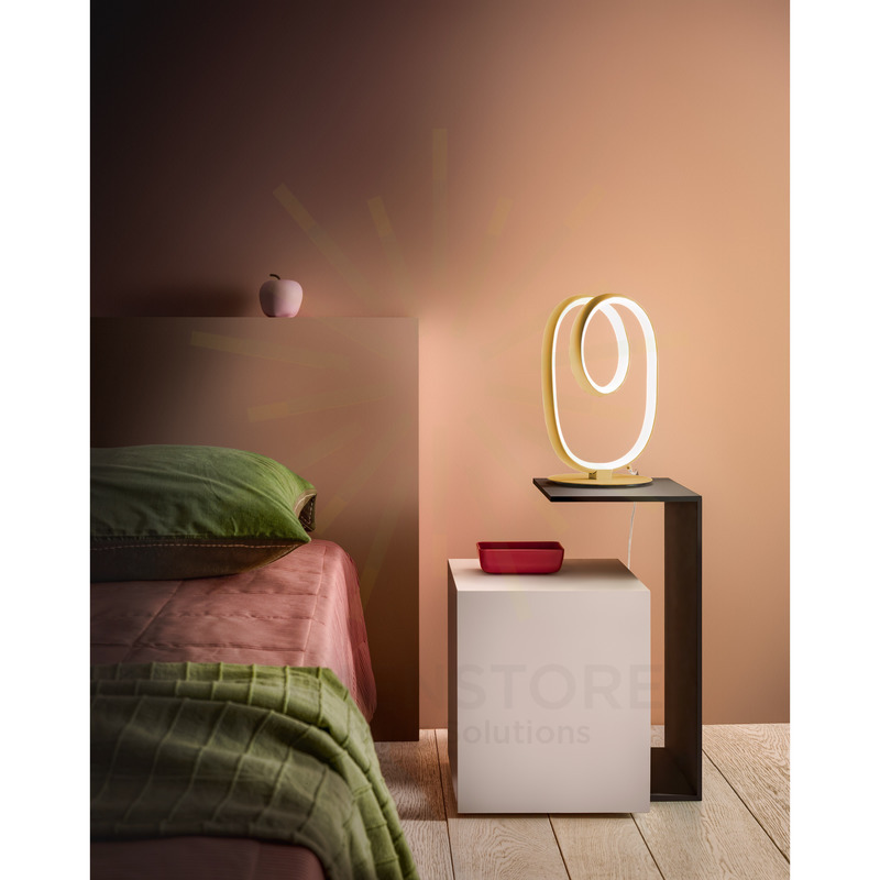 lampada da tavolo diva 17w luce calda 3000k gealuce oro