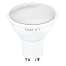lampadina led dicroica gu10 6w luce calda 3000k ecoman vetro ghiaccio