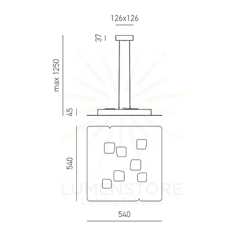 lampadario giselle gx53 gealuce bianco