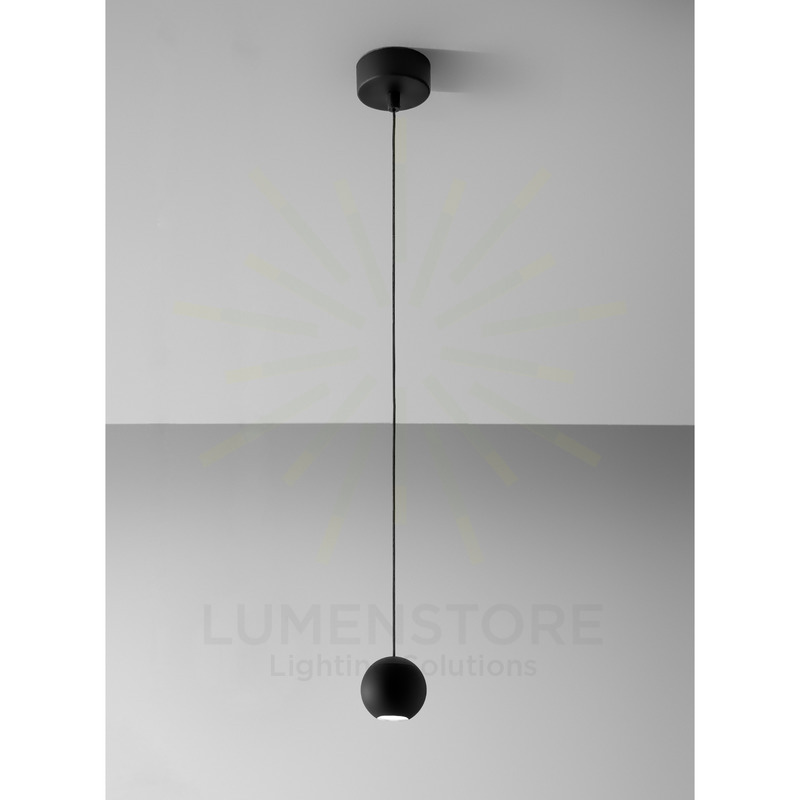 lampadario guya 8.5w luce calda 3000k gealuce nero