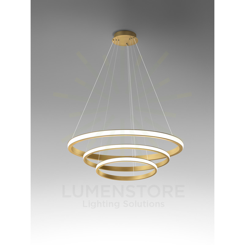 lampadario iole 60w luce calda 3000k gealuce triplo oro