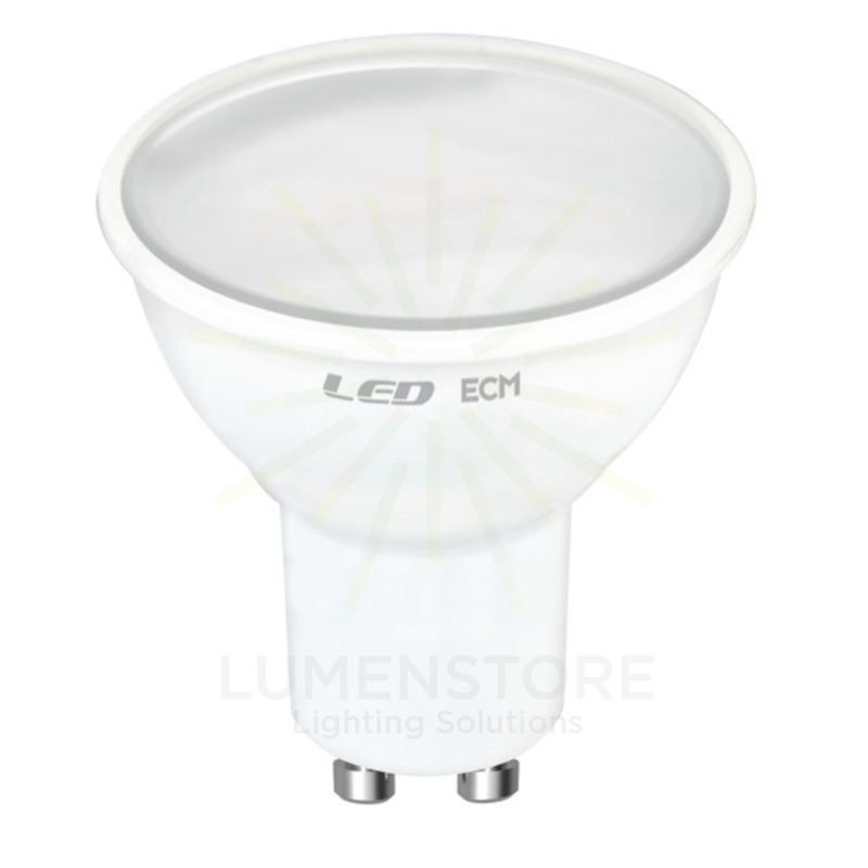 lampadina led dicroica gu10 6w luce fredda 6000k ecoman vetro ghiaccio