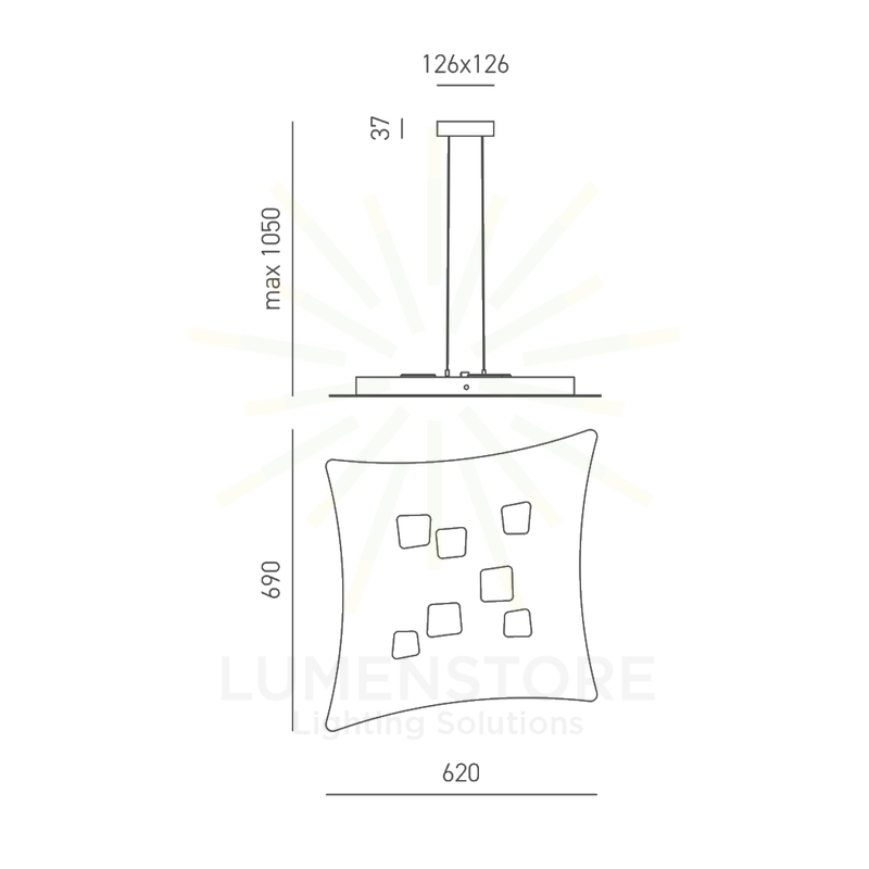 lampadario isotta gx53 gealuce bianco