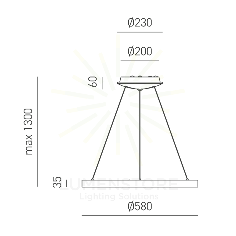 lampadario krizia 50w luce calda 3000k gealuce medio oro