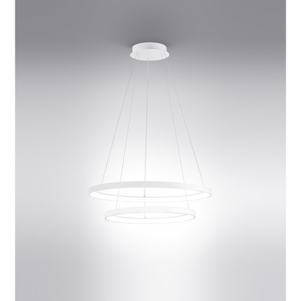 lampadario krizia 88w luce calda 3000k gealuce doppio bianco