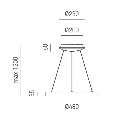 lampadario krizia 38w luce calda 3000k gealuce piccolo oro