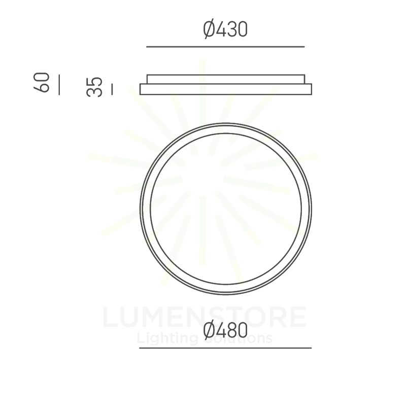 plafoniera krizia 38w luce calda 3000k gealuce medio oro