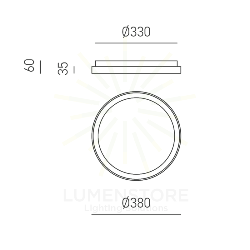 plafoniera krizia 30w luce calda 3000k gealuce piccolo bianco