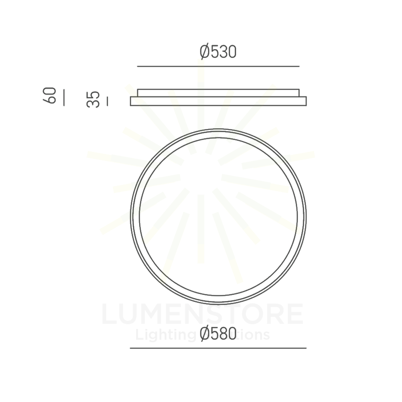 plafoniera krizia 50w luce calda 3000k gealuce grande bianca