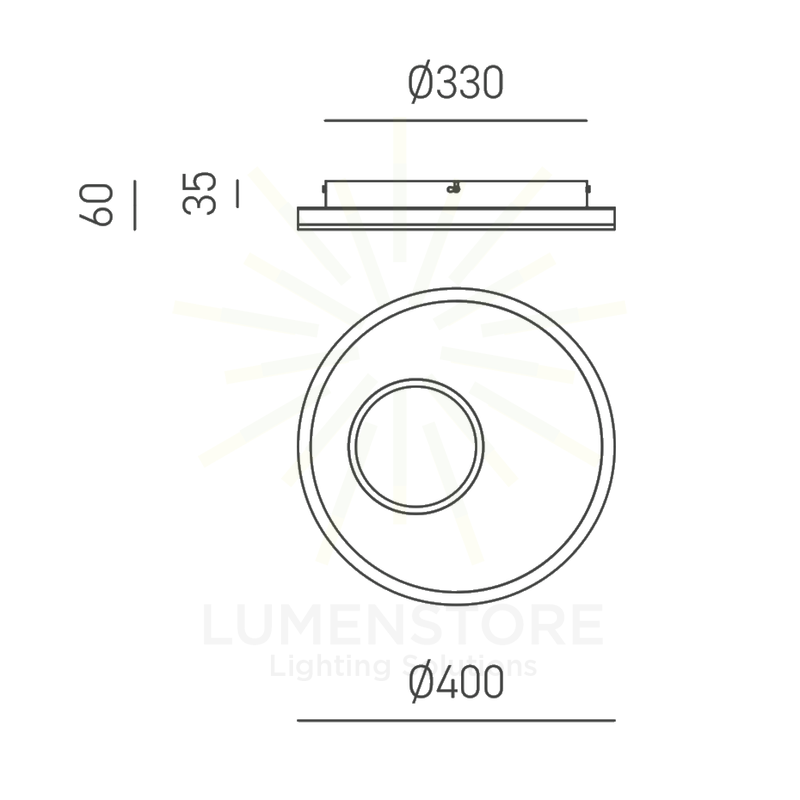 plafoniera melania 40w luce naturale 4000k gealuce medio