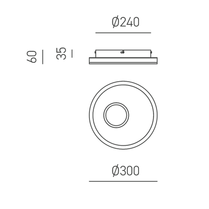 plafoniera melania 30w luce naturale 4000k gealuce piccolo