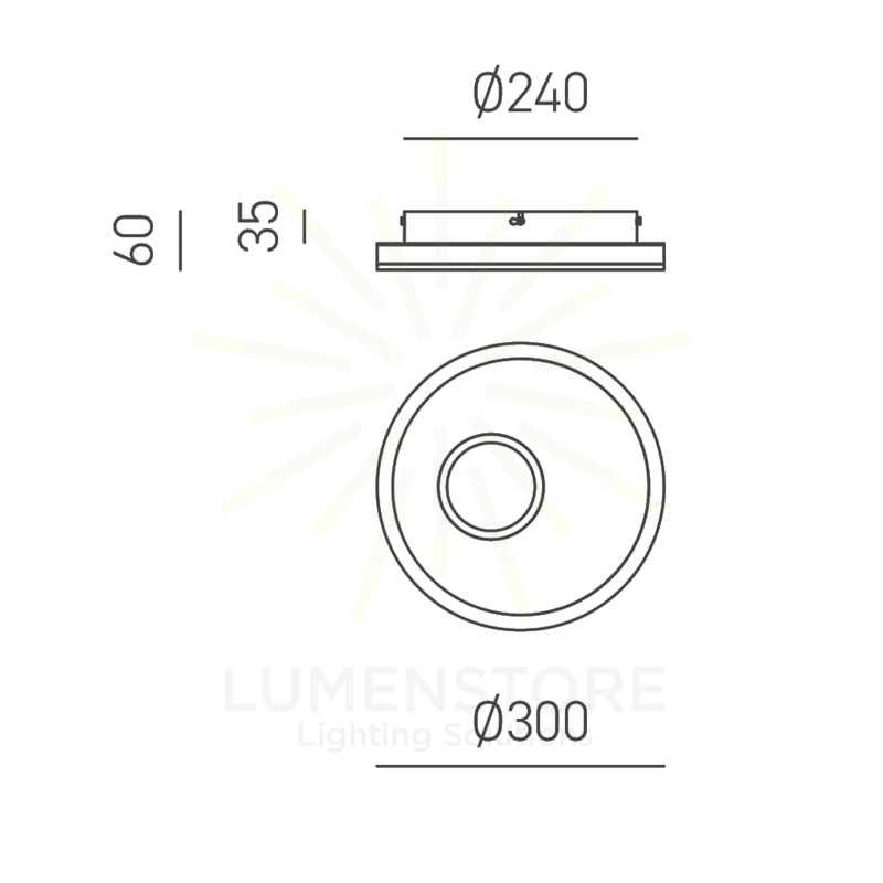 plafoniera melania 30w luce naturale 4000k gealuce piccolo