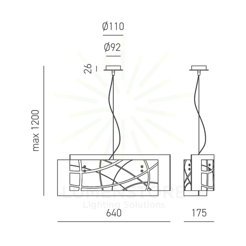 lampadario nereide e27 gealuce medio