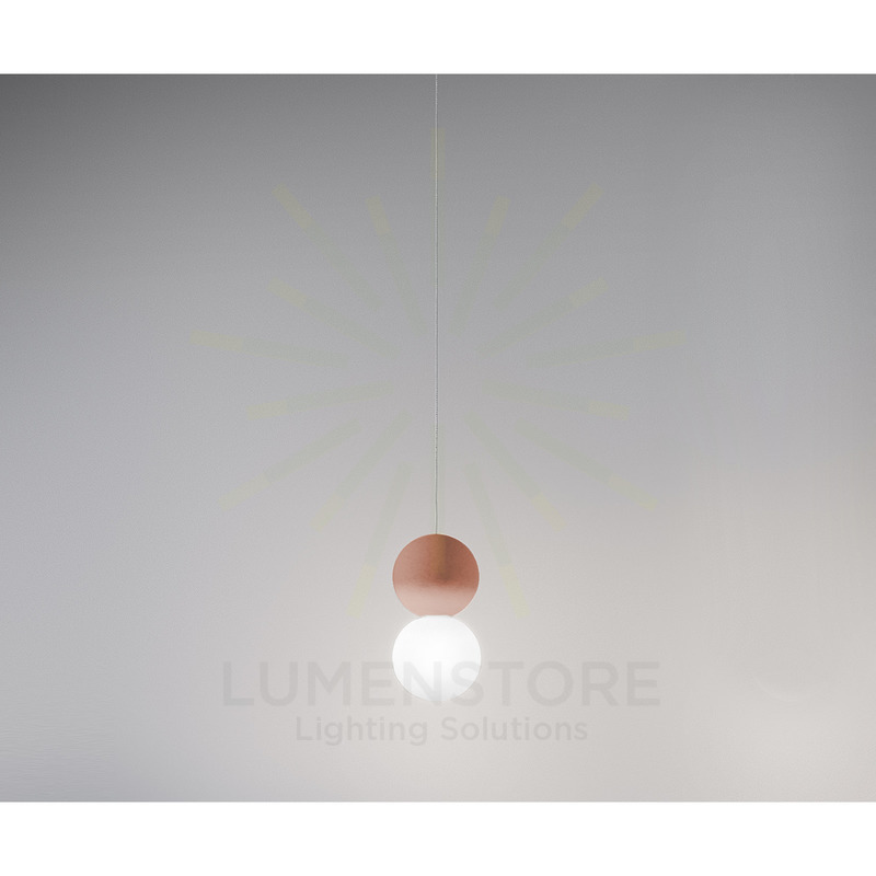 lampadario sfera g9 gealuce singolo rosso