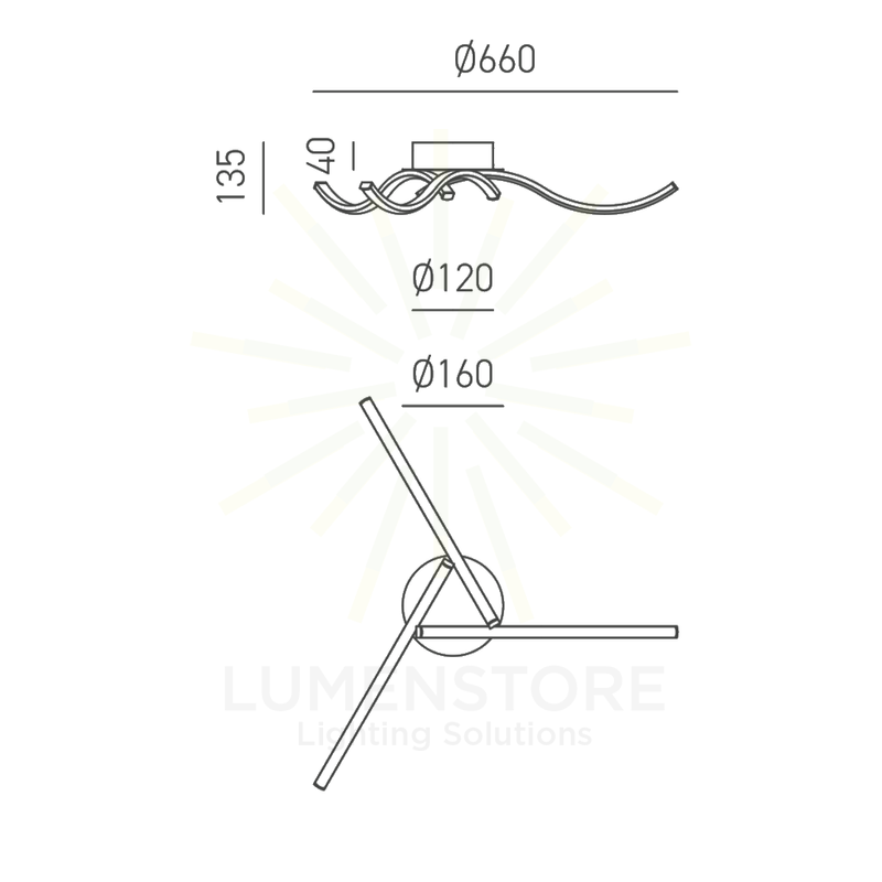 plafoniera tessa 23w luce naturale 4000k gealuce 3 moduli