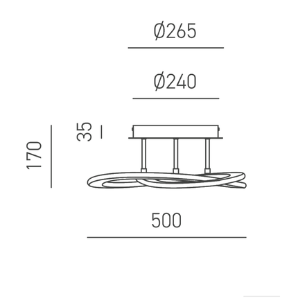 plafoniera yara 30w luce naturale 4000k gealuce piccolo