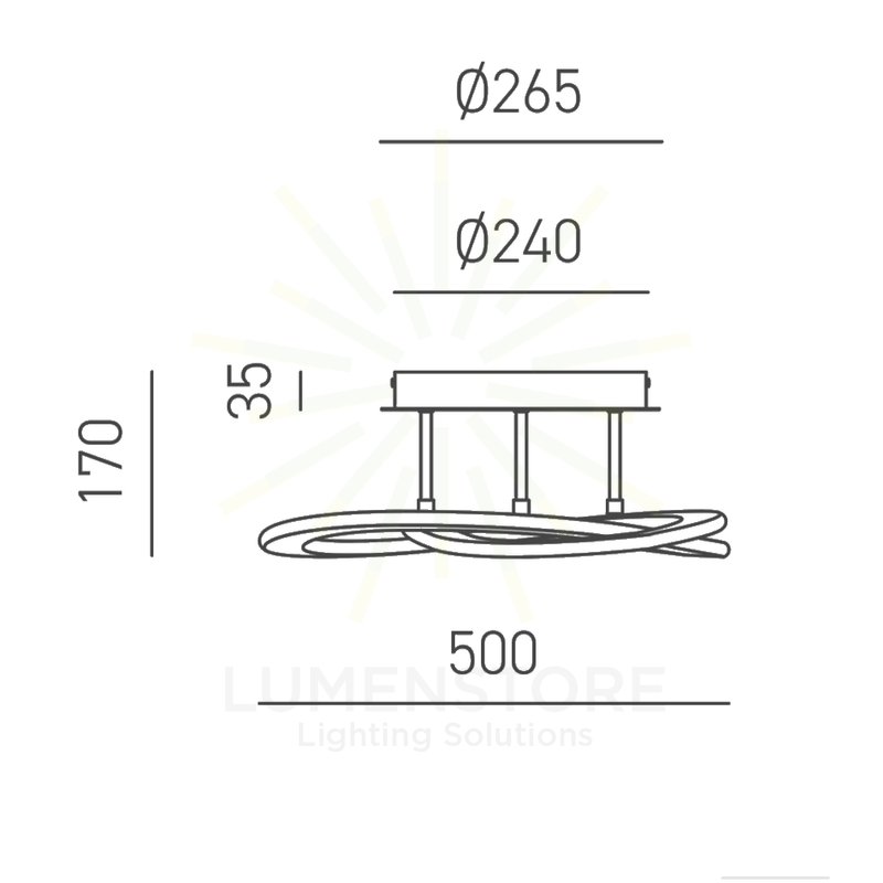 plafoniera yara 30w luce naturale 4000k gealuce piccolo