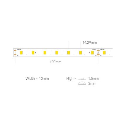 striscia led fine-84 4.8w/m 6000k 24v 25mt beneito faure smd2835 ip65