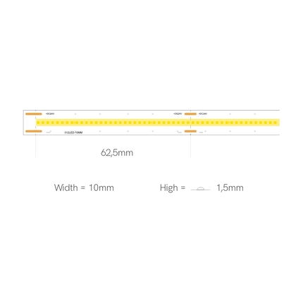 striscia led fine-31 12w/m 2700k 24v 5mt beneito faure