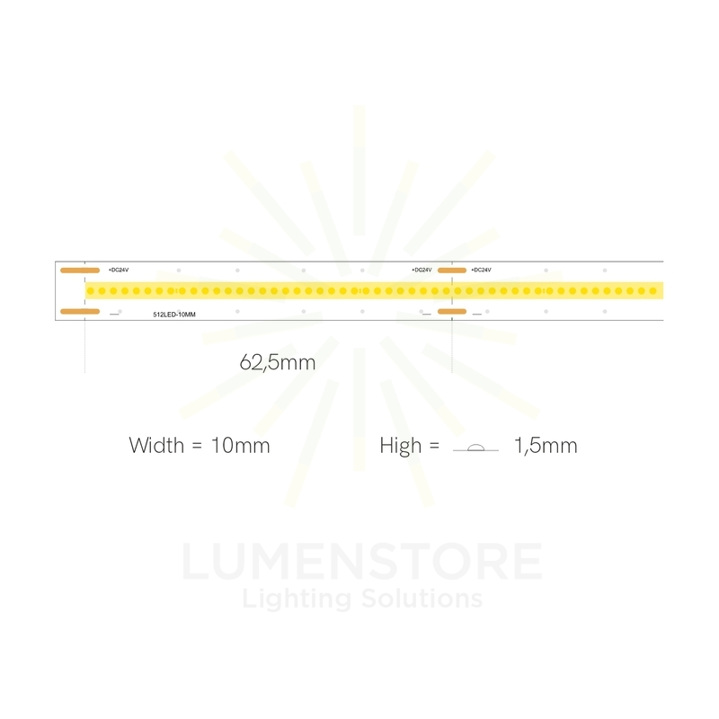 striscia led fine-31 12w/m 2700k 24v 5mt beneito faure