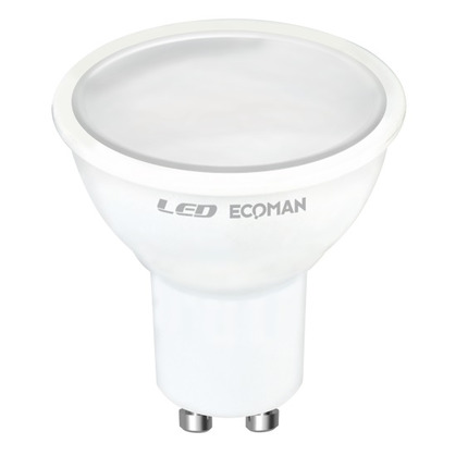 lampadina led dicroica gu10 7w luce fredda 6000k ecoman 