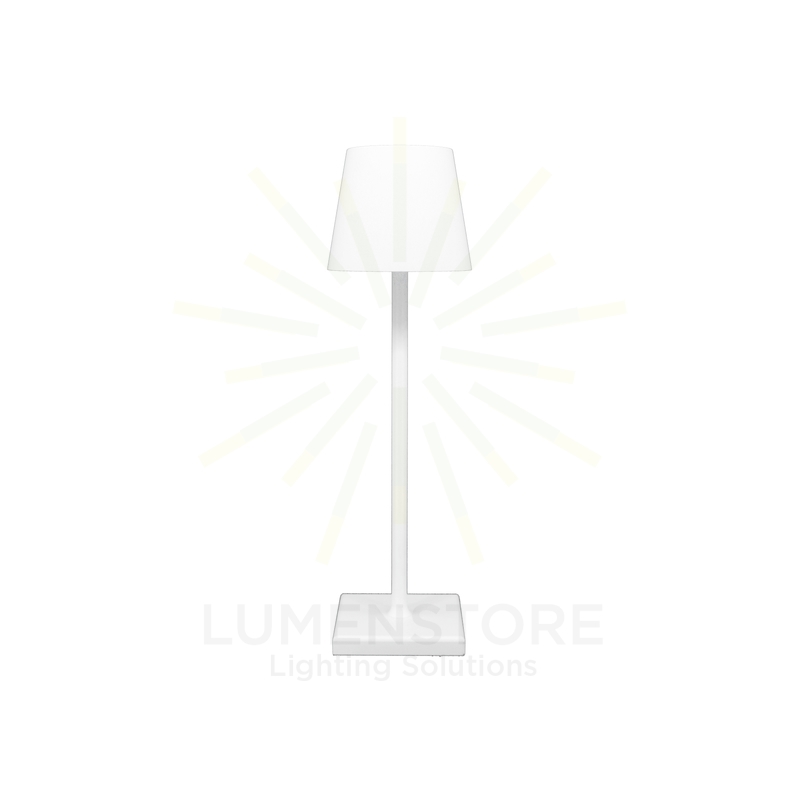 lampada da tavolo lievo 3.5w luce calda 3000k beneito faure bianco ip54 batteria