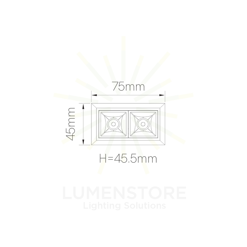 faretto da incasso tram 6w 2700k/6000k beneito faure nero ik06