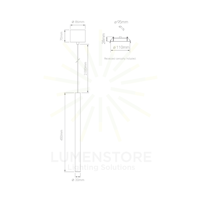 lampadario atmos slim 6w cct beneito faure cromo