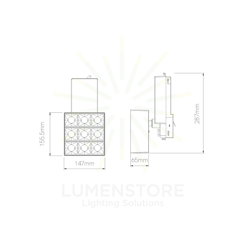 faretto led da binario 40w 220/240v cct bianco ip20 beneito faure 4946