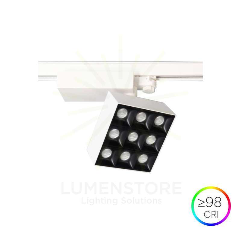 faretto led da binario 40w 220/240v cct bianco ip20 beneito faure 4946