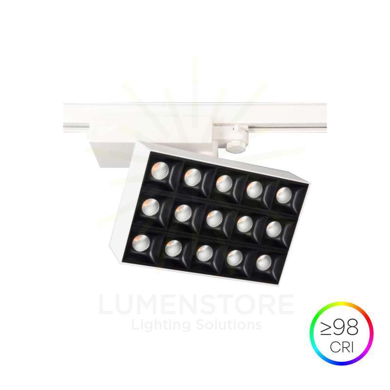 faretto led da binario 60w 220/240v cct bianco ip20 beneito faure 4950