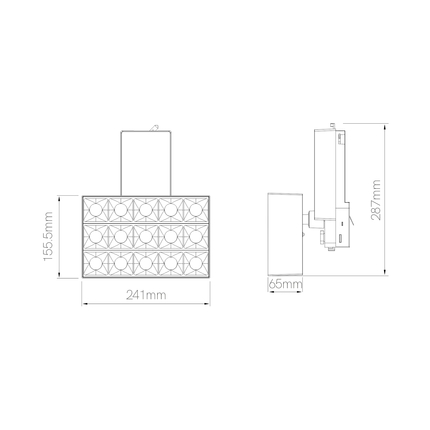 faretto led da binario 60w 220/240v cct nero ip20 beneito faure 4951