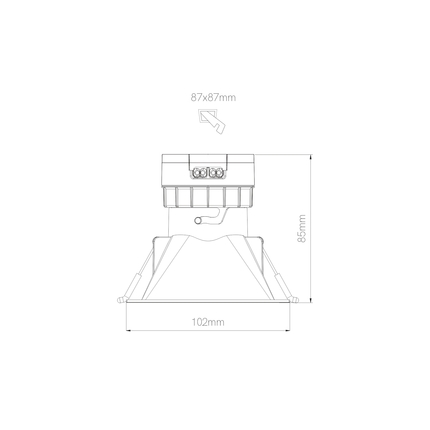 faretto da incasso pulcom square 8w 2700k/3200k/4000k beneito faure bianco ip44 ik06