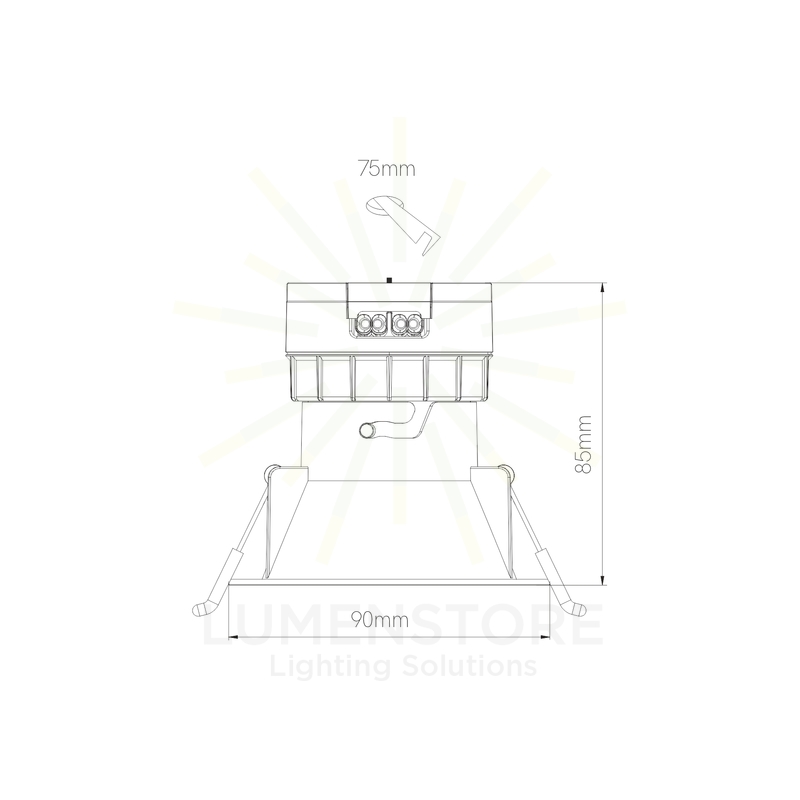 faretto da incasso pulcom round 8w 2700k/3200k/4000k beneito faure nero ip44 ik06