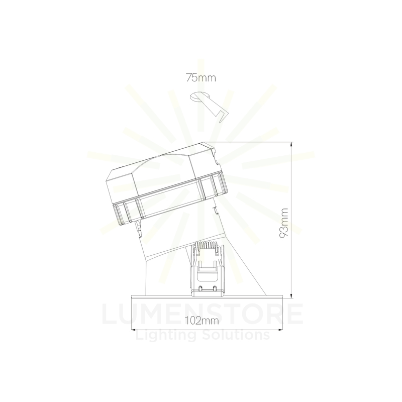 faretto da incasso pulcom asimmetrico round 8w 2700k/3200k/4000k beneito faure bianco ip44 ik06