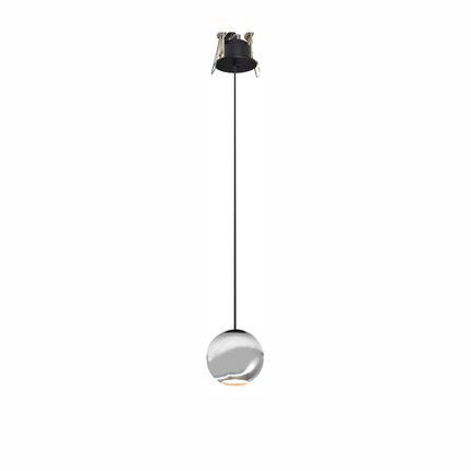 lampadario bora suspension 8.5w luce calda 3000k beneito faure cromo incasso