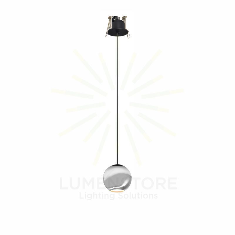 lampadario bora suspension 8.5w luce calda 3000k beneito faure cromo incasso