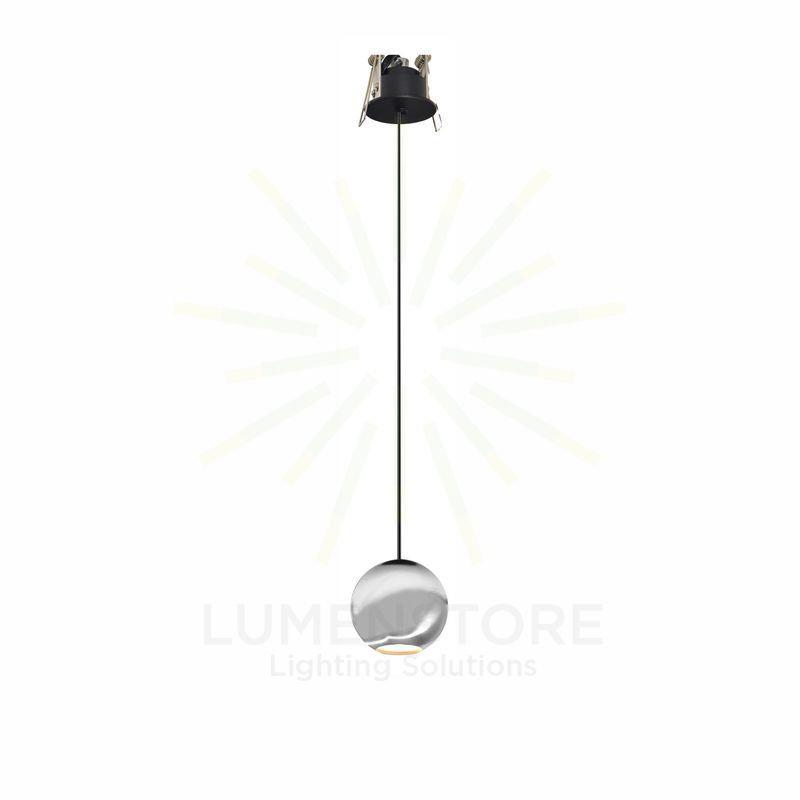 lampadario bora suspension 8.5w luce calda 3000k beneito faure cromo incasso