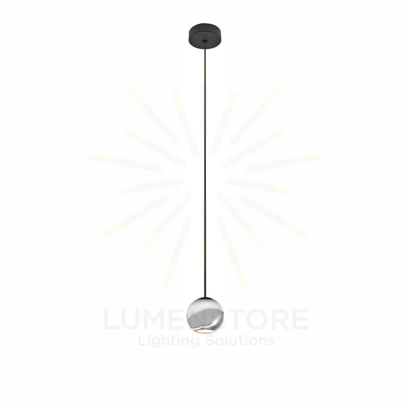 lampadario bora suspension 8.5w luce calda 3000k beneito faure cromo superficie