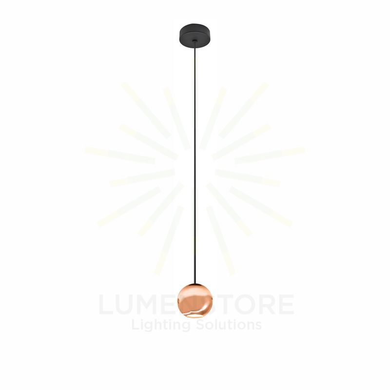 lampadario bora suspension 8.5w luce calda 2700k beneito faure oro rosa superficie