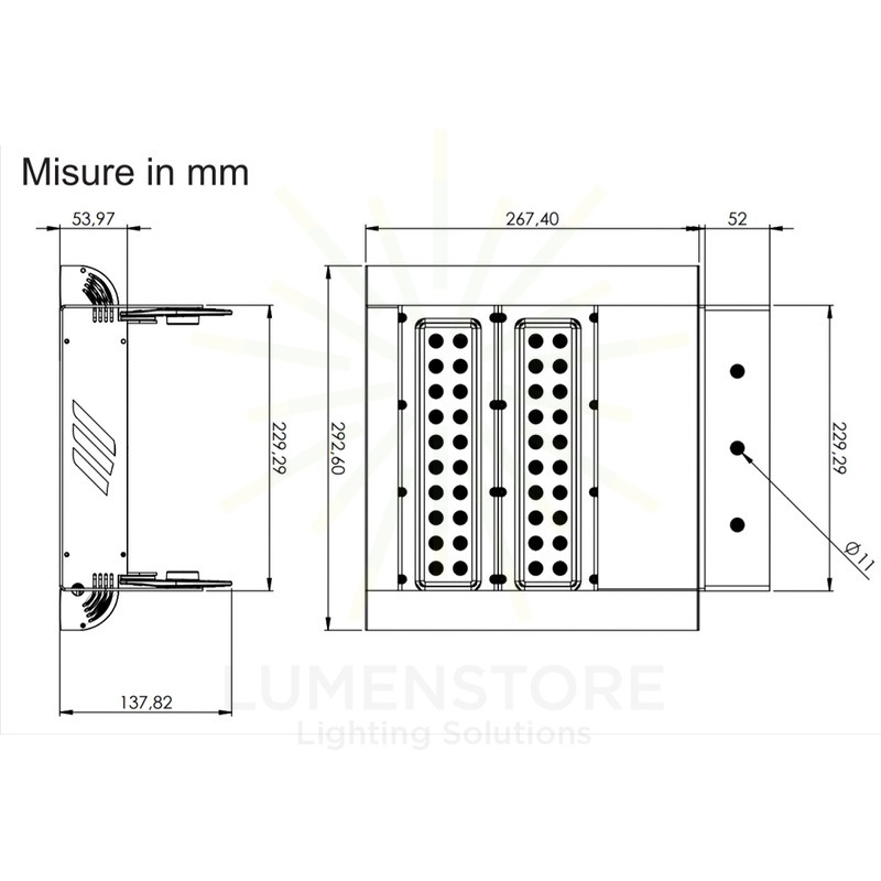 proiettore led 80w luce fredda per campi sportivi ip65