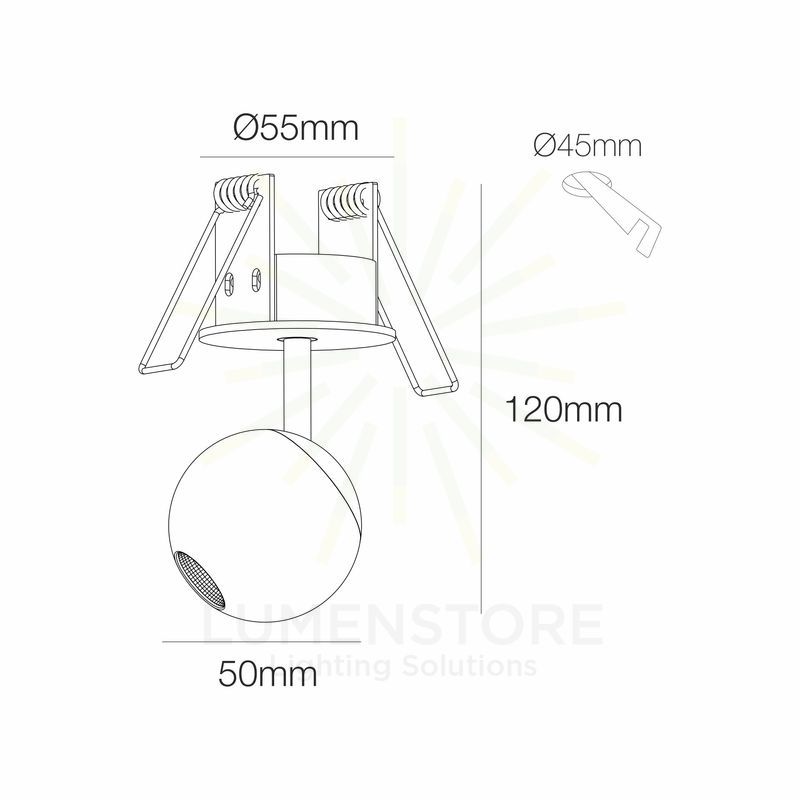 faretto bora recessed 4.5w luce calda 2700k beneito faure cromo 