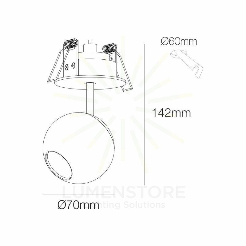 faretto bora recessed 8.5w luce calda 3000k beneito faure nero 