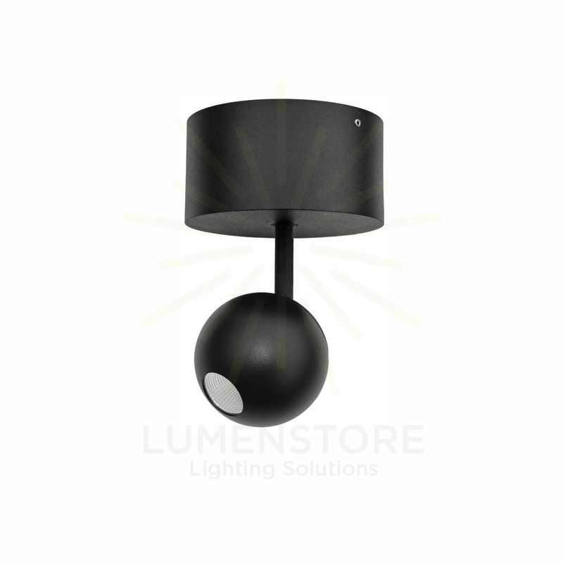 faretto bora surface 4.5w luce calda 3000k beneito faure nero 