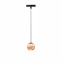 faretto bora magnet track 8.5w luce calda 3000k beneito faure oro rosa a sospensione da binario